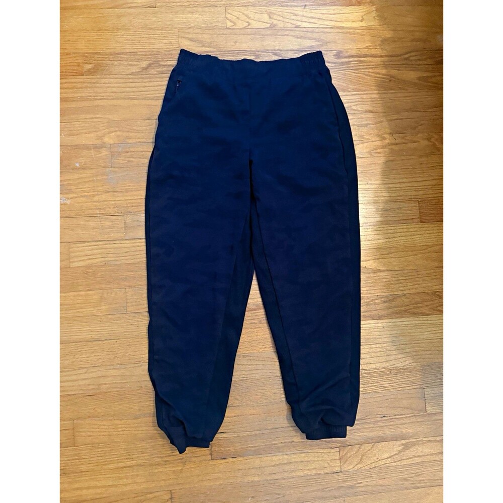 Athleta Brooklyn Textured Jogger Size 8 Black Camo Zip Pocket Pants